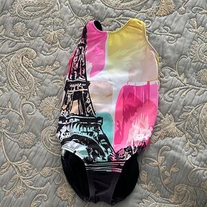 GK Colorful Eiffel Tower Gymnastic Leotard